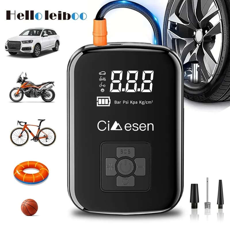 1pc Car Wireless Air Pump 150PSI Portable Electric Tire Inflation for Car
