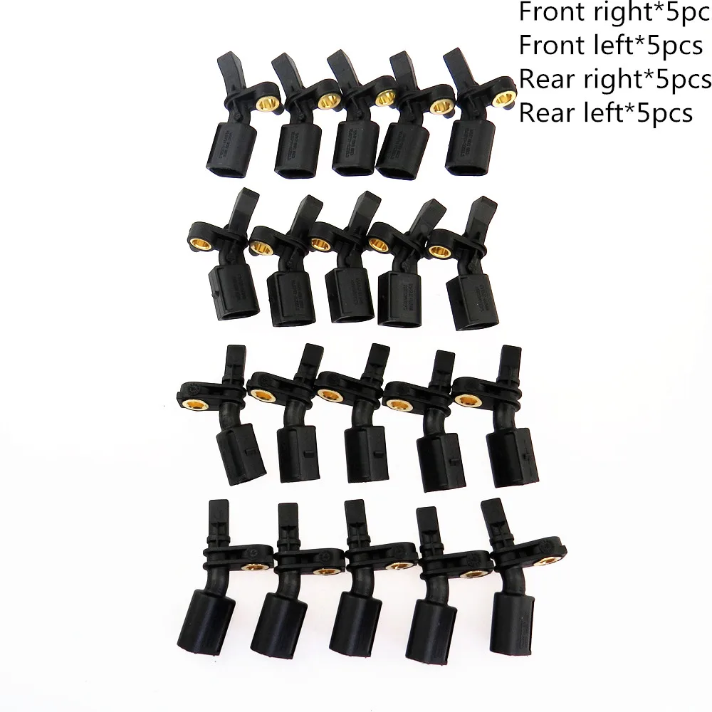 20Pcs Car ABS Wheel Speed Sensor Left Right Front Rear for A2 TT Q2 Polo 6R