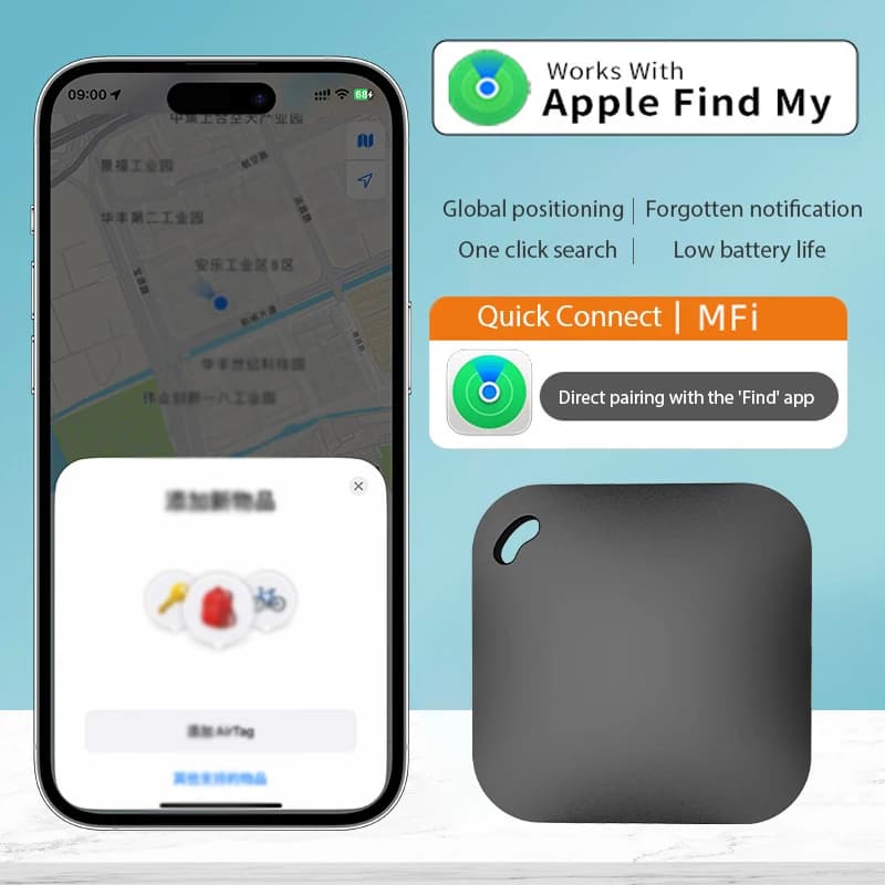 Smart Bluetooth GPS Tracker Work With Apple Find My APP ITag Anti Lost Reminder