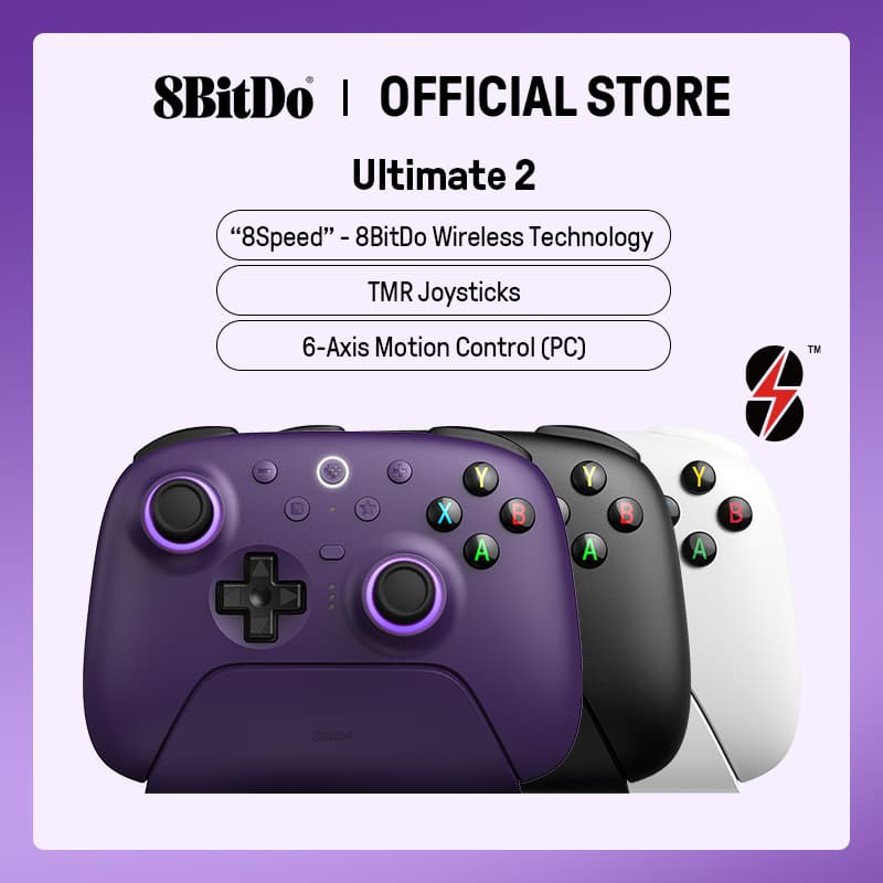 يد تحكم 8BitDo Ultimate 2 لاسلكية للكمبيوتر وAndroid
