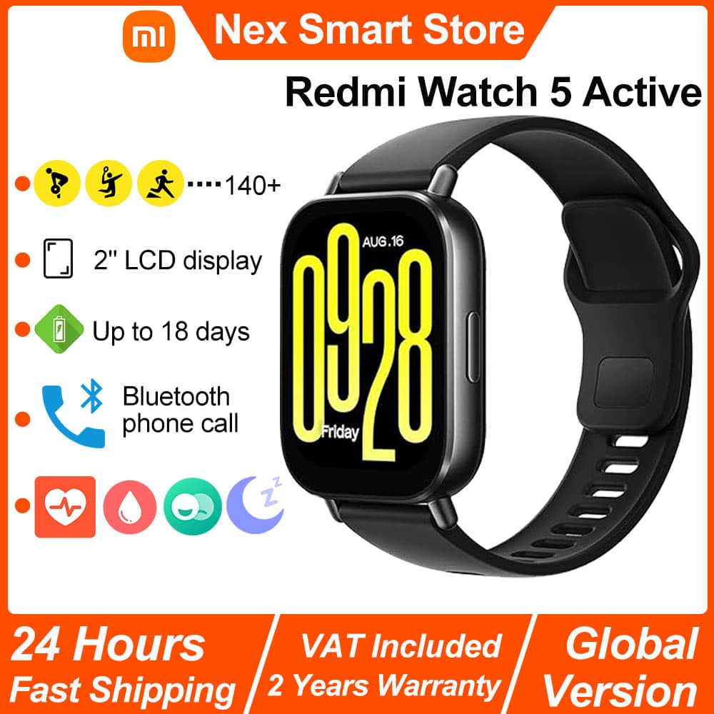 ساعة Xiaomi Redmi Watch 5 Active بشاشة 2 بوصة