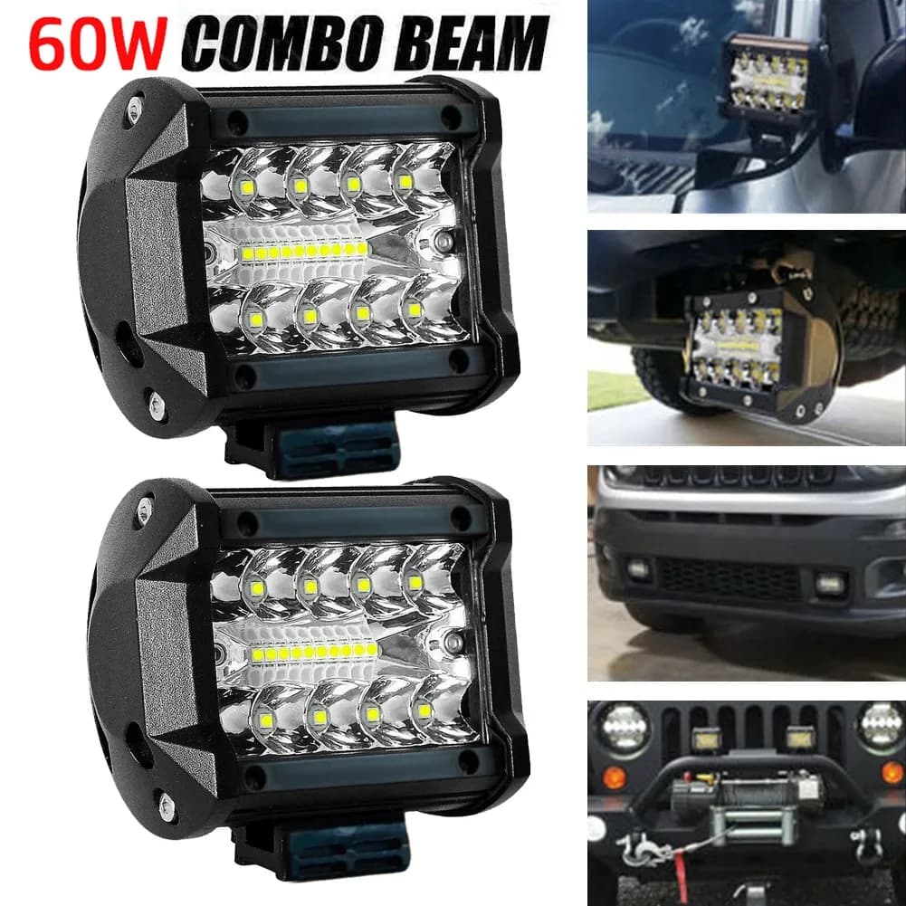 12V 60W LED Bar Offroad Spot Flood Combo LED Light Bar Work Light for Truck Car