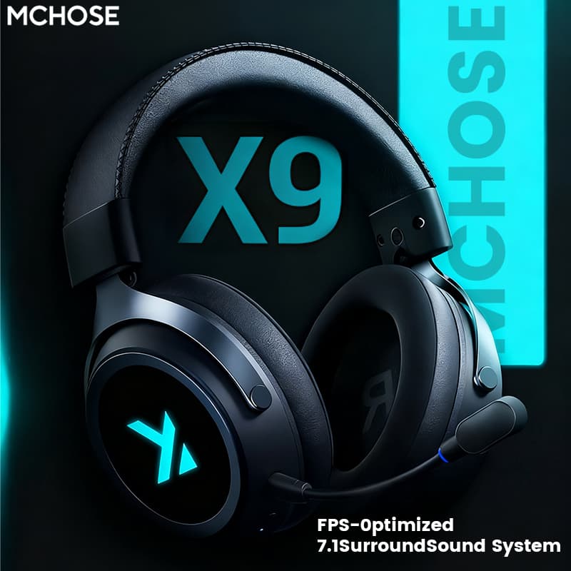 سماعة ألعاب MCHOSE X9 ثلاثية الاتصال 7.1