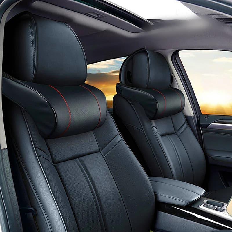 PU Leather Memory Foam Car Neck Rest Pillow