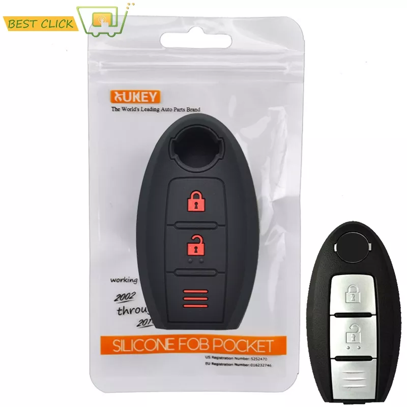 3 Button Silicone Car Key Case for Nissan Qashqai Pulsar March 370Z Micra Juke