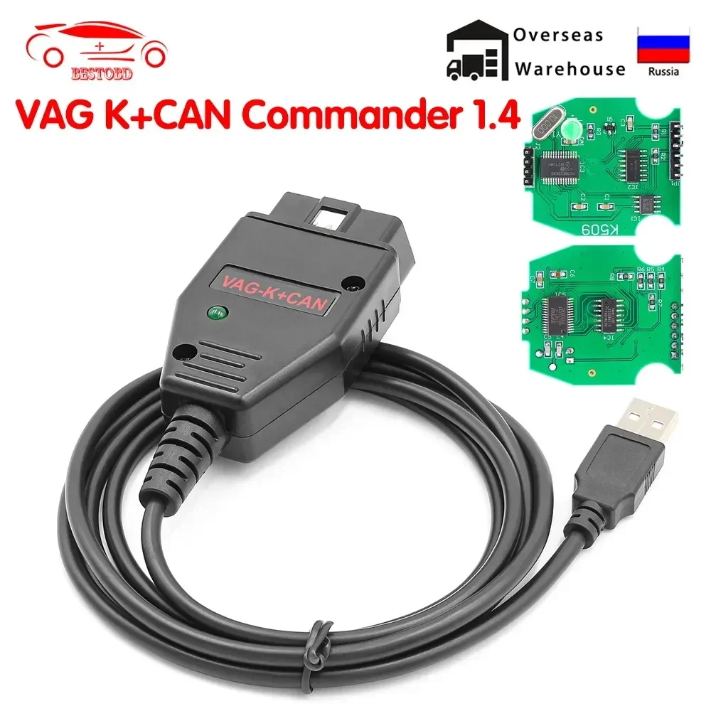 VAG K CAN Commander 1.4 FTDI PIC18F25K80 K+CAN 1 4 OBD 2 OBD2 Auto Car